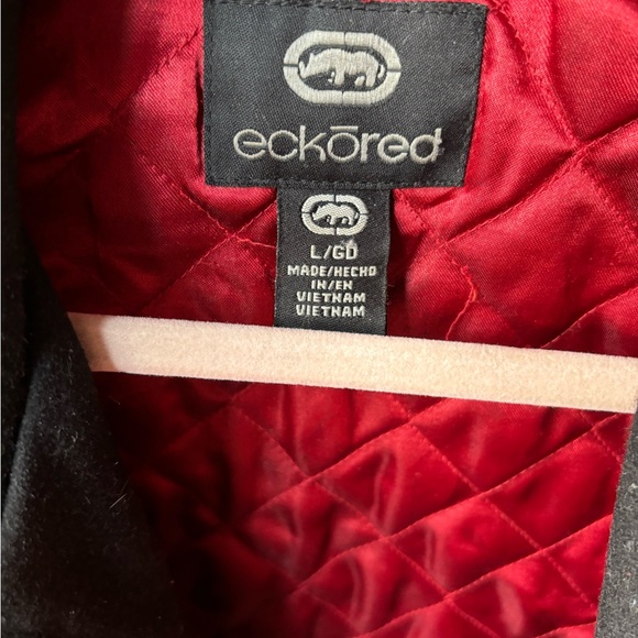 Vintage EckoRed Womens L Red leather Varsity Jacket RARE ecko red - Picture 2 of 6